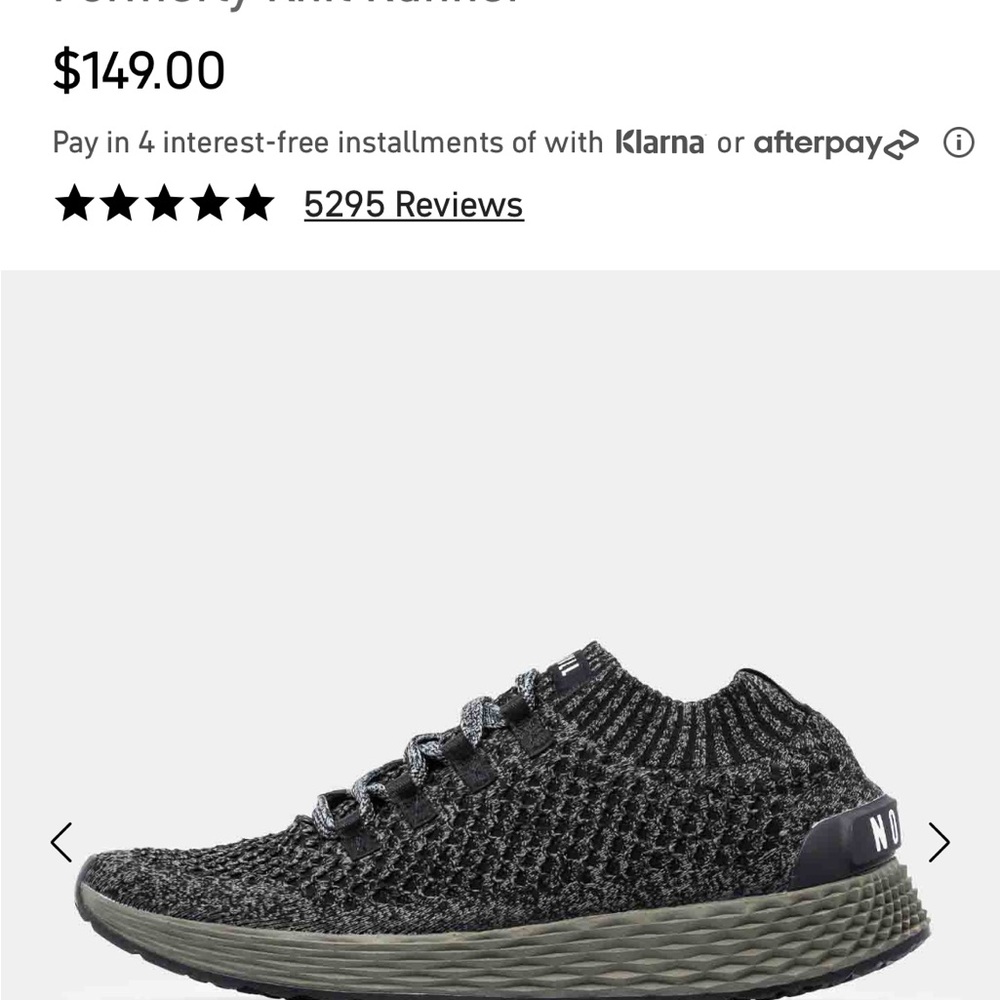 NOBULL Men's Knit Runner Sneakers in Charcoal